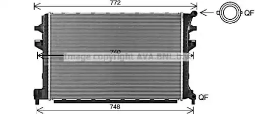 Радиатор системы охлаждения AVA QUALITY COOLING VNA2383