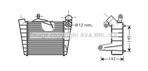 Радиатор-интеркулер двс AVA QUALITY COOLING VNA4213