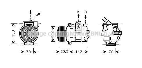 Компрессор кондиционера AVA QUALITY COOLING VNAK220