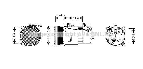 Фото 1 VNAK280 AVA QUALITY COOLING Компрессор кондиционера