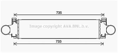 Радиатор интеркулера AVA QUALITY COOLING VO4296