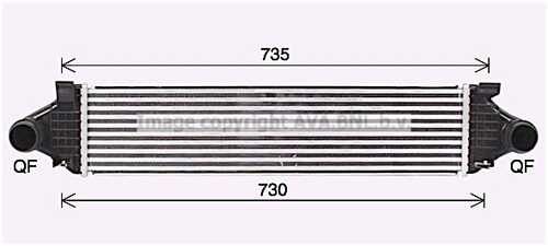 Радиатор интеркулера AVA QUALITY COOLING VO4297