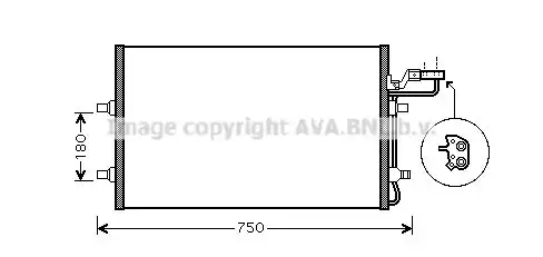 Радиатор кондиционера AVA QUALITY COOLING VO5149