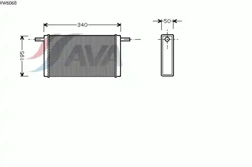 Радиатор печки AVA QUALITY COOLING VW6068