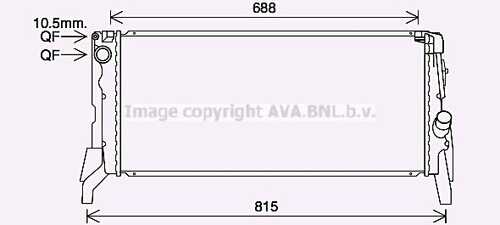 Радиатор охлаждение двигателя AVA QUALITY COOLING BW2587