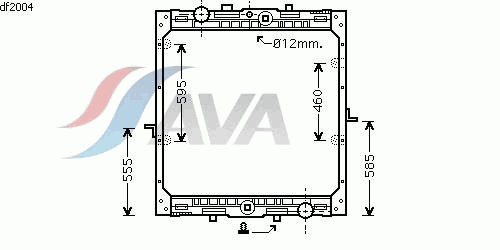 Радиатор системы охлаждения AVA QUALITY COOLING DF2004