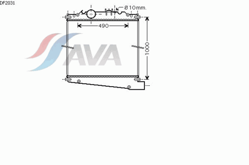 Радиатор системы охлаждения AVA QUALITY COOLING DF2031