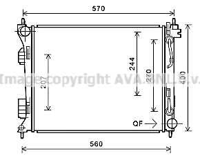 Радиатор охлаждение двигателя AVA QUALITY COOLING HY2270