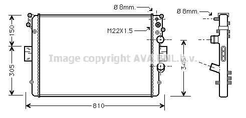 Радиатор системы охлаждения AVA QUALITY COOLING IVA2041
