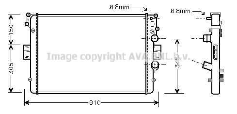 Радиатор охлаждение двигателя AVA QUALITY COOLING IVA2049