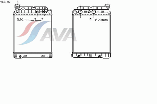 Радиатор системы охлаждения AVA QUALITY COOLING ME2146