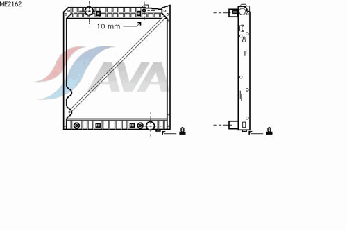 Радиатор сист.охлаждения AVA QUALITY COOLING ME2162