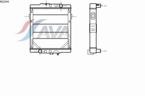 Радиатор системы охлаждения AVA QUALITY COOLING RE2049
