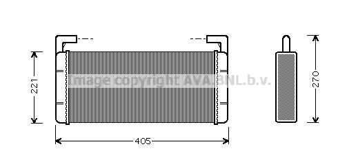 Радиатор отопителя кабины AVA QUALITY COOLING REA6015