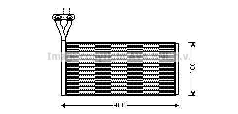 Радиатор отопителя кабины AVA QUALITY COOLING SC6015