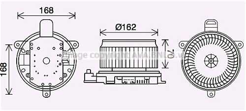 Вентилятор отопителя салона AVA QUALITY COOLING TO8740
