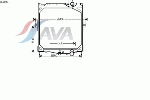 Радиатор сист.охлаждения AVA QUALITY COOLING VL2041