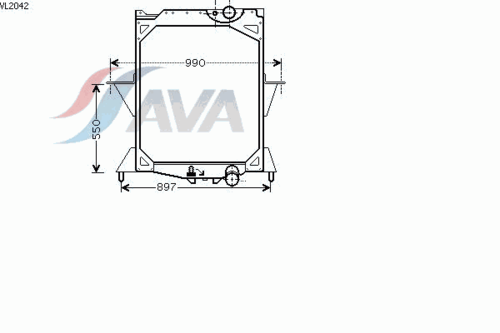Радиатор сист.охлаждения AVA QUALITY COOLING VL2042
