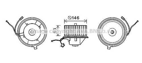 Вентилятор салона AVA QUALITY COOLING VN8349