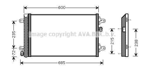 Конденсатор кондиционера AVA QUALITY COOLING VNA5183D