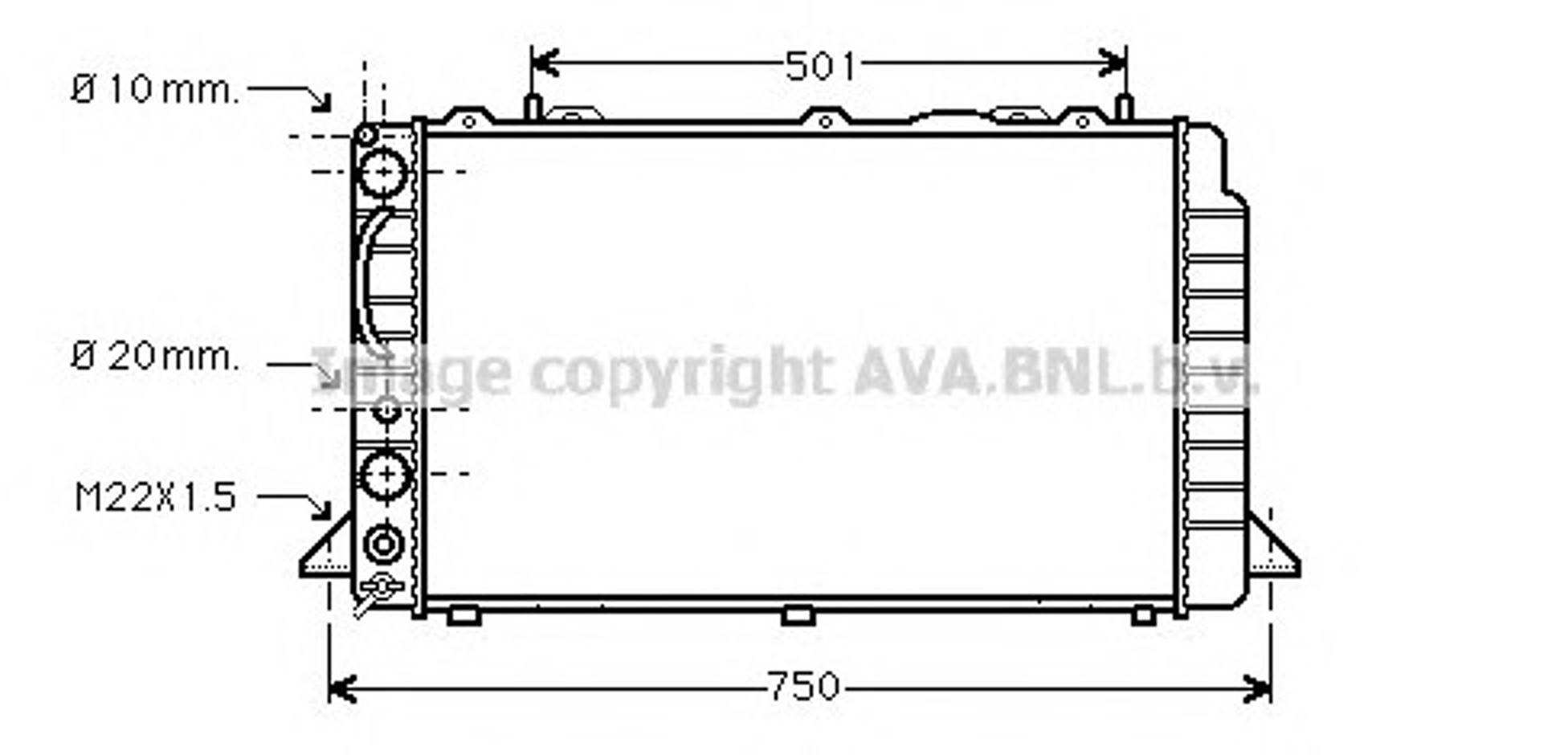 AIA2089 AVA COOLING SYSTEMS Радиатор системы охлаждения