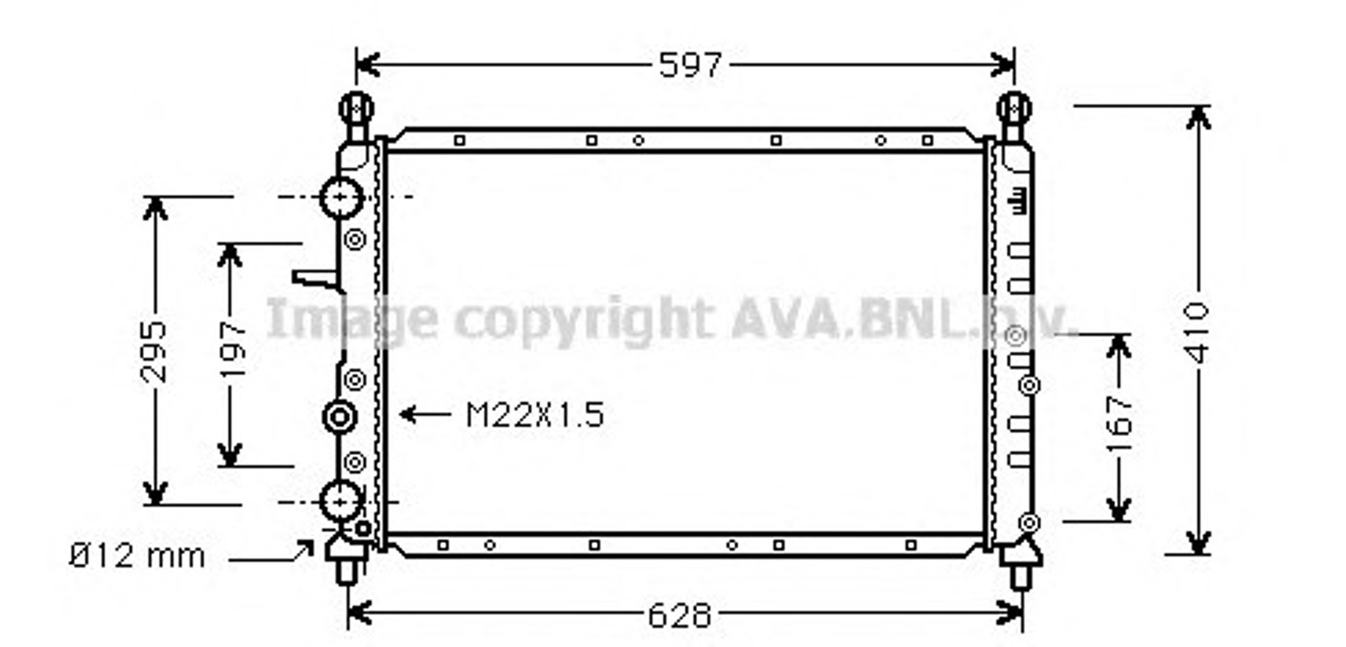 Радиатор системы охлаждения AVA QUALITY COOLING AL2051