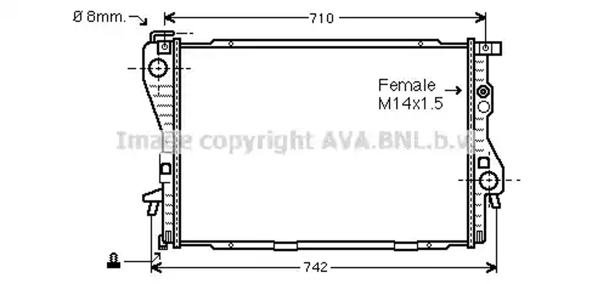 Радиатор системы охлаждения AVA QUALITY COOLING BW2170