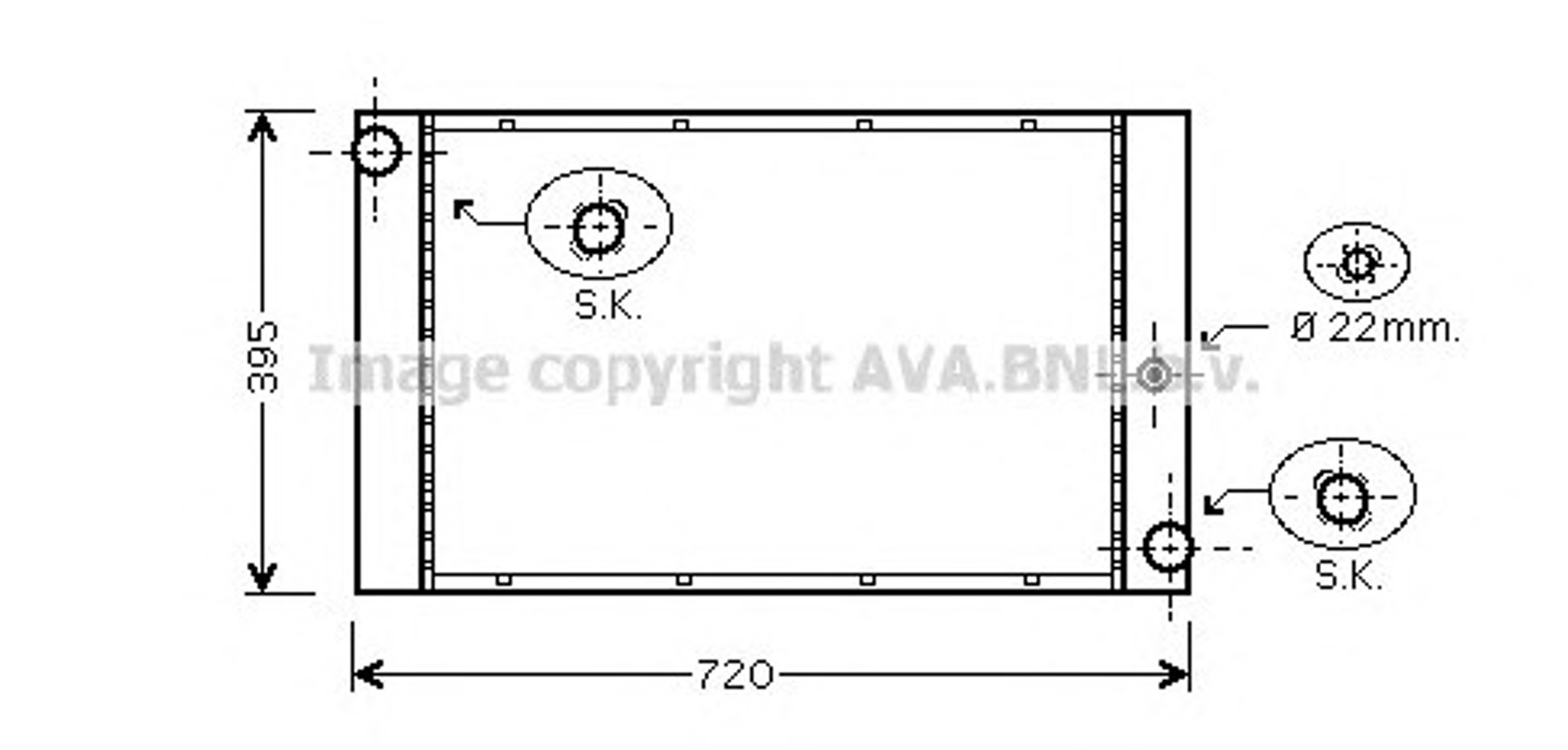 Радиатор системы охлаждения AVA QUALITY COOLING BW2337