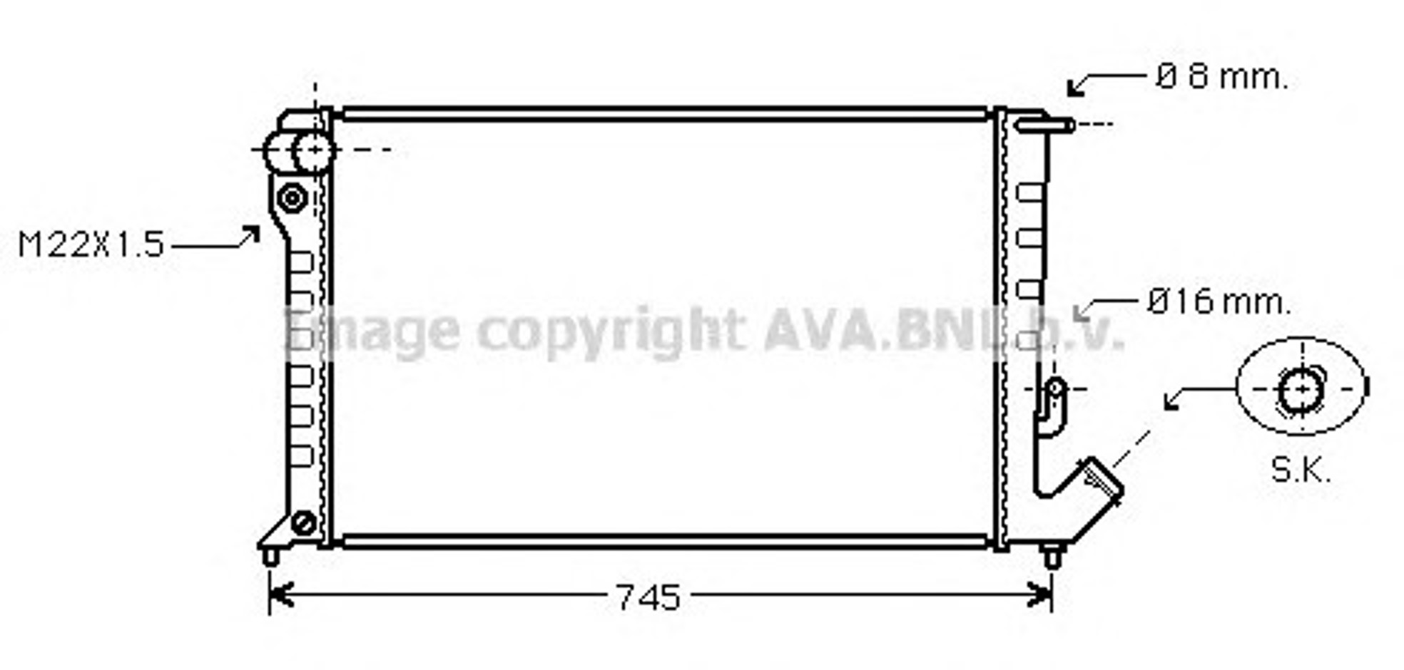 Радиатор системы охлаждения AVA QUALITY COOLING CN2152