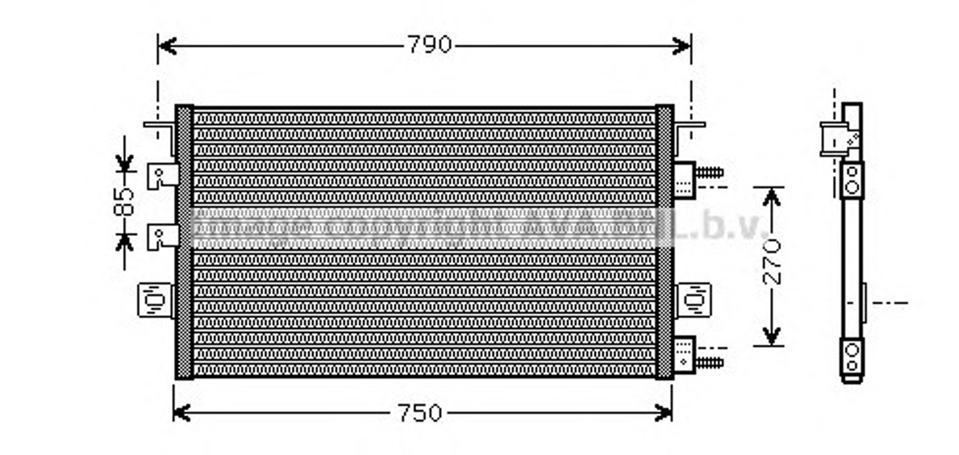 Радиатор кондиционера AVA QUALITY COOLING CR5023