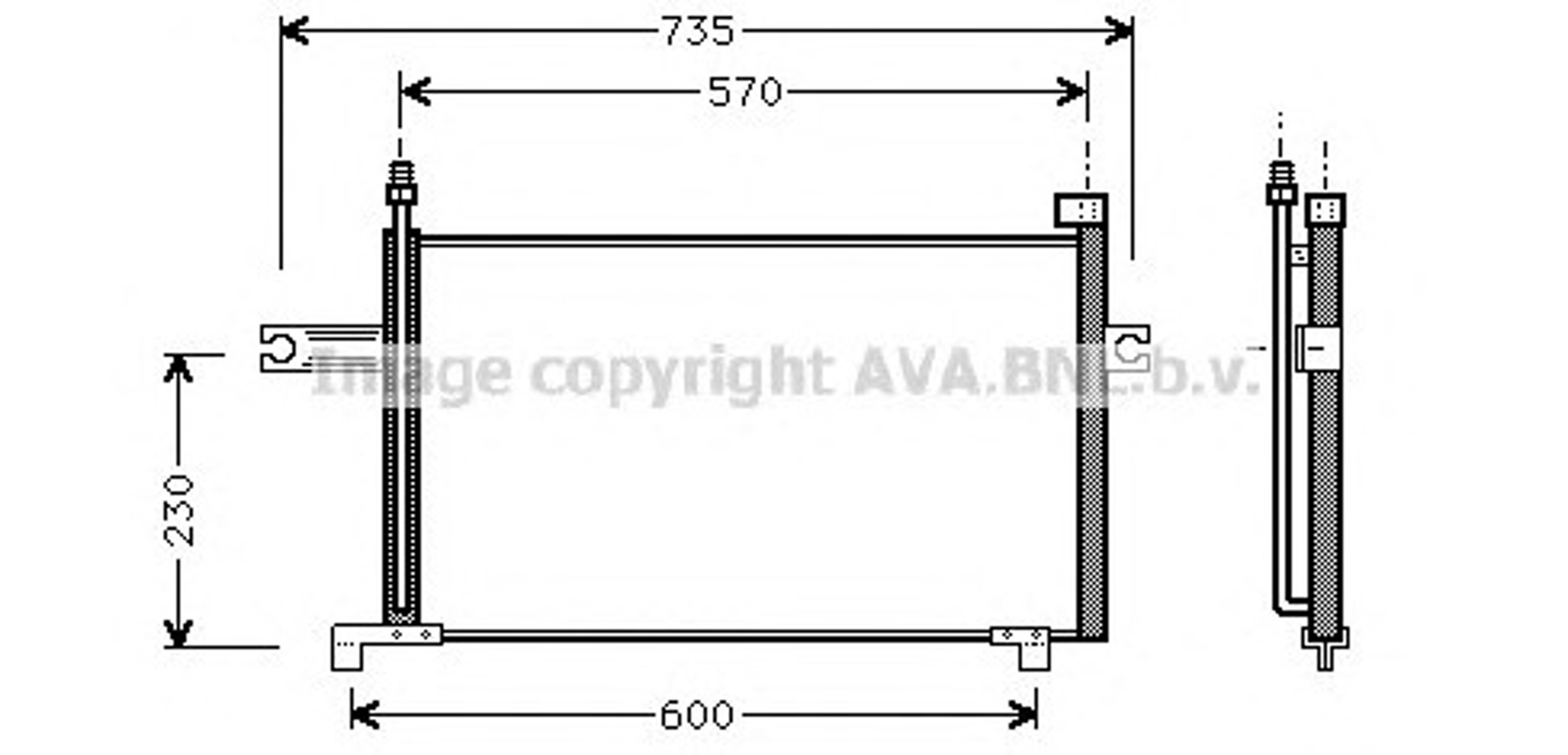 Радиатор кондиционера AVA QUALITY COOLING DN5194