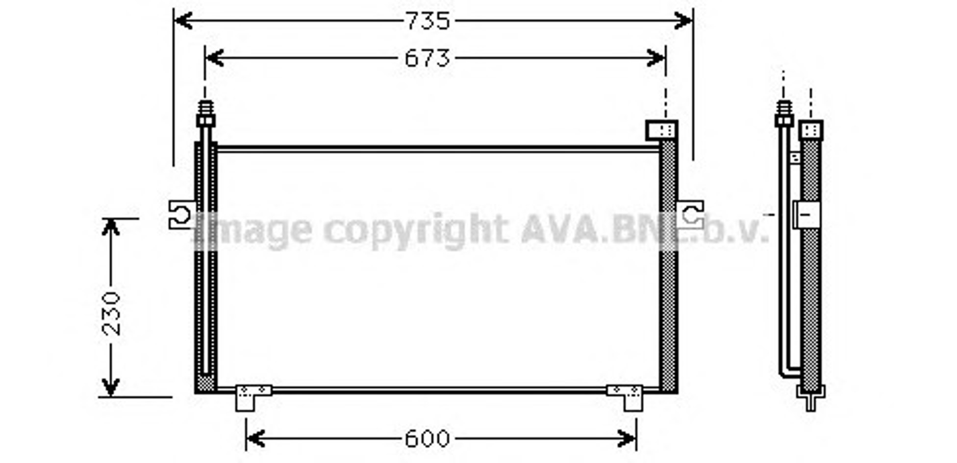 Радиатор кондиционера AVA QUALITY COOLING DN5197