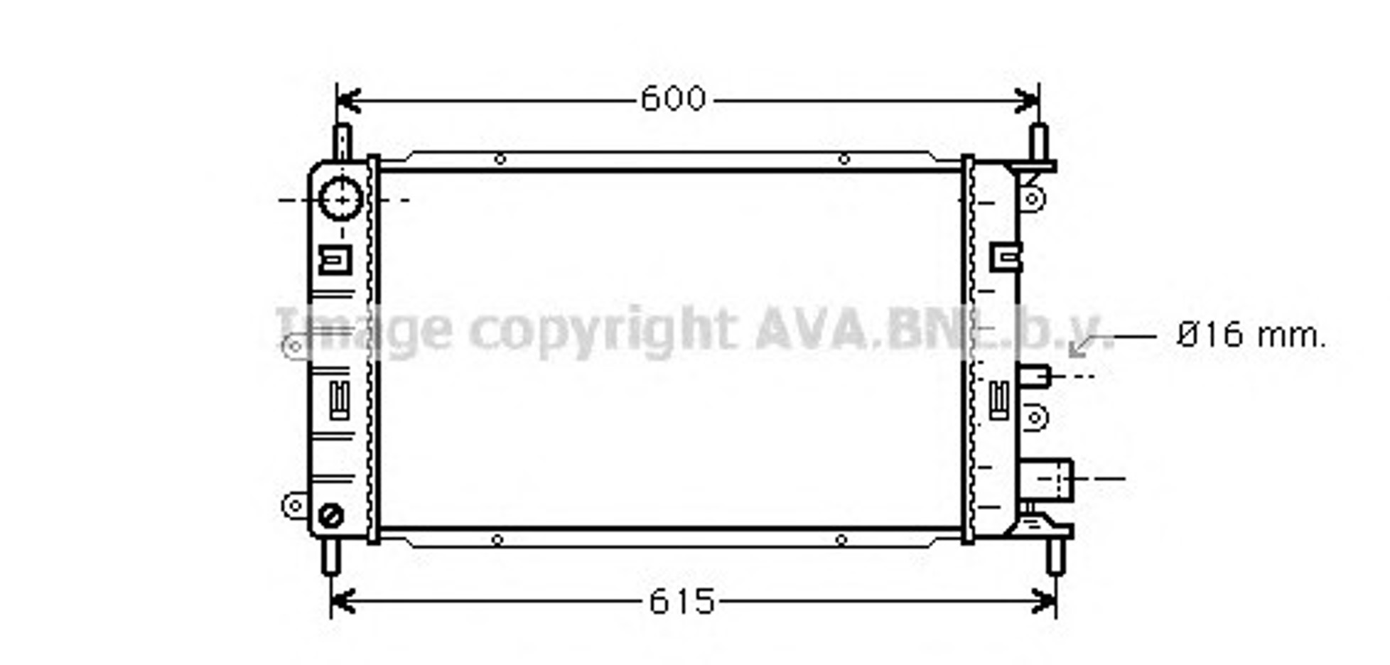 Радиатор системы охлаждения AVA QUALITY COOLING FD2150