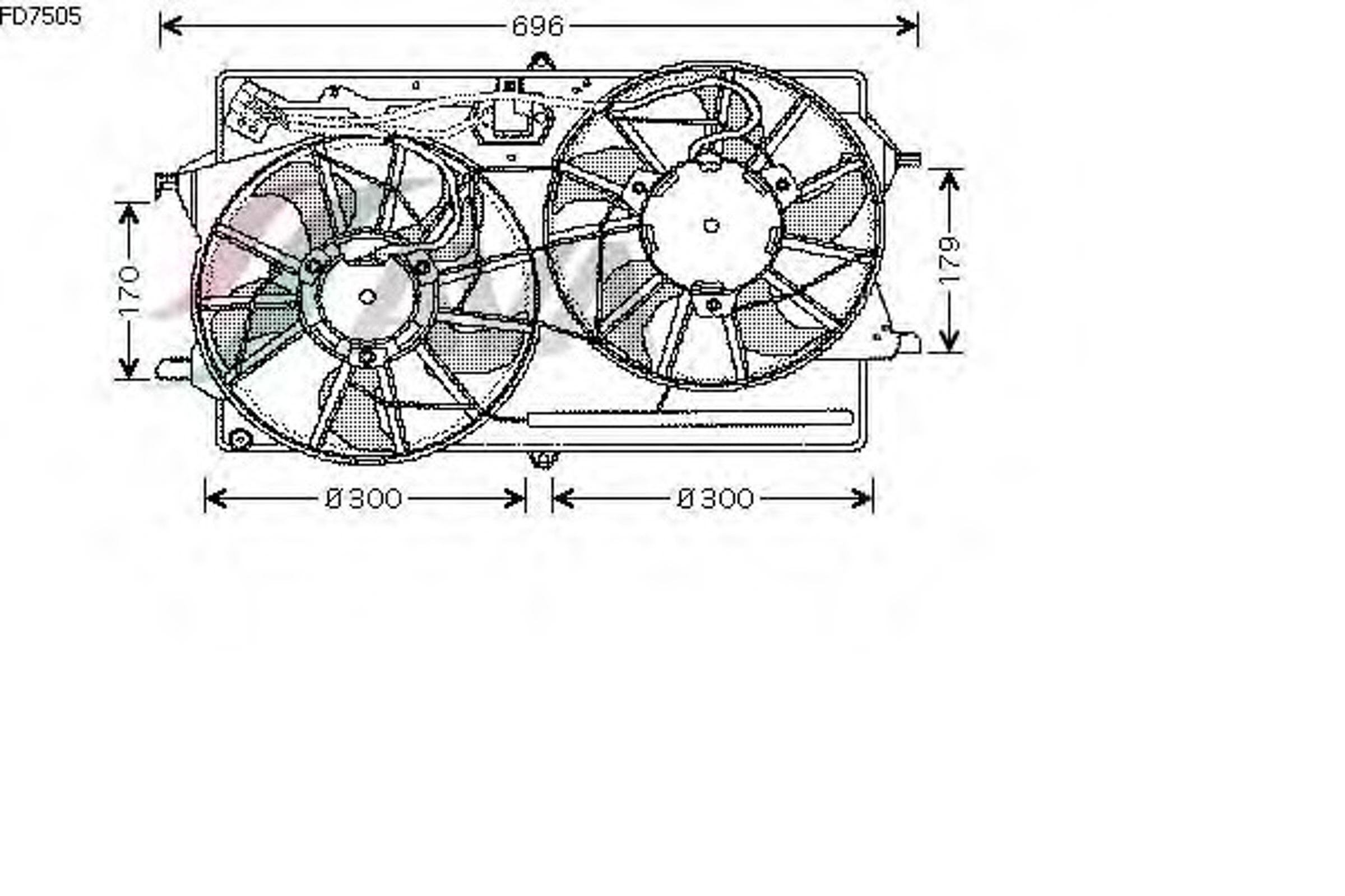 Вентилятор радиатора AVA QUALITY COOLING FD7505