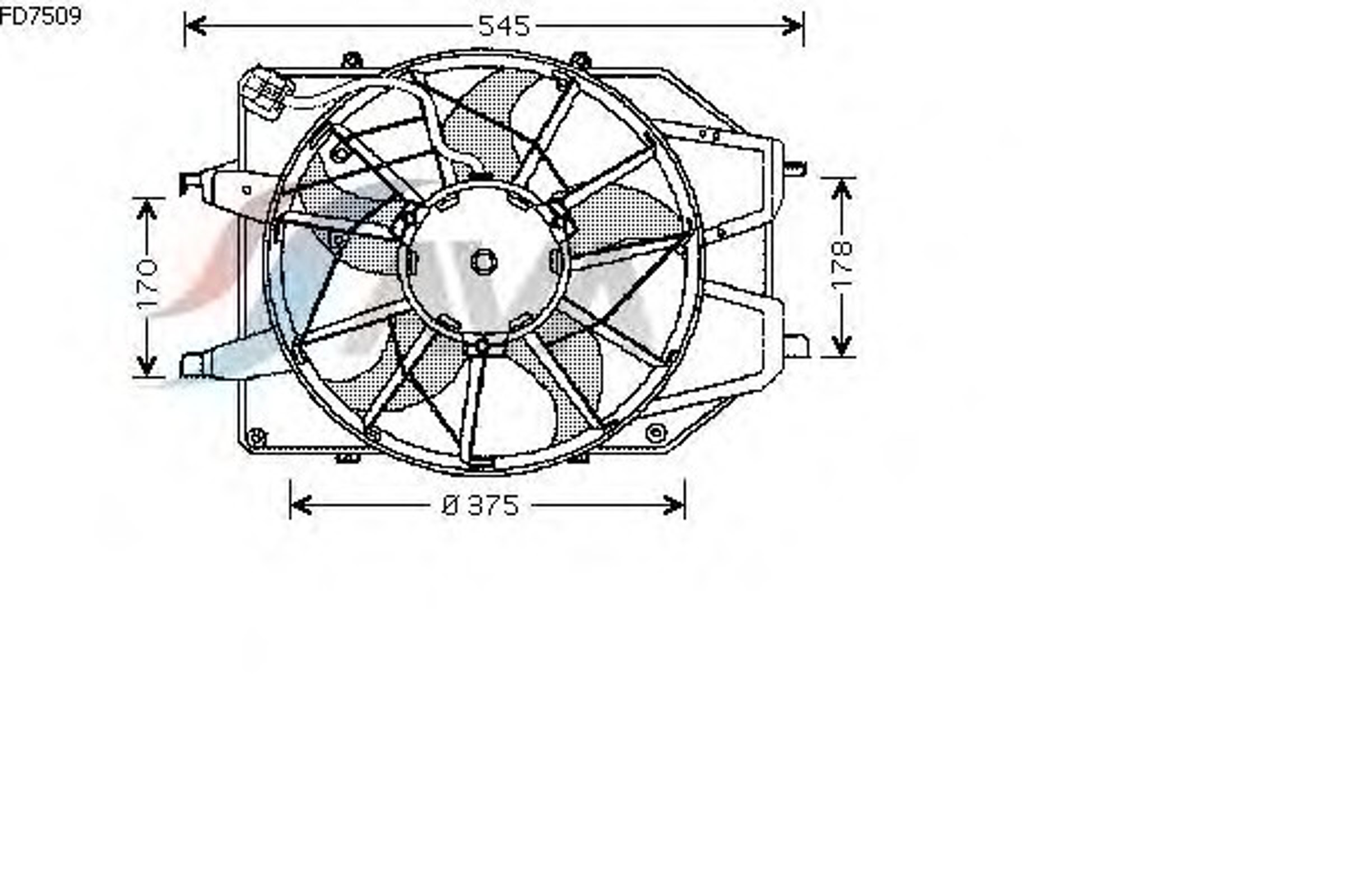 Вентилятор радиатора AVA QUALITY COOLING FD7509