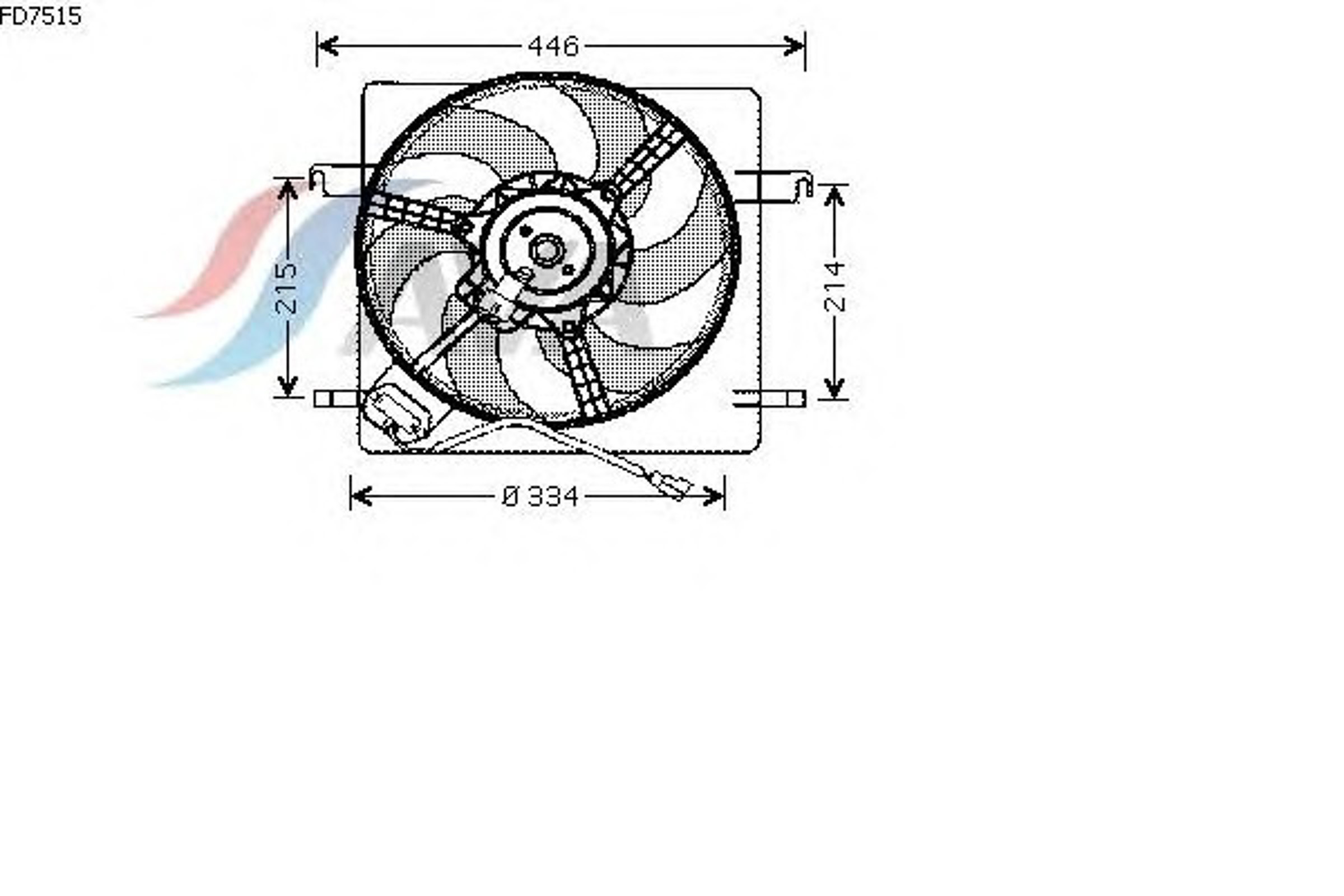 Вентилятор охлаждение двигателя AVA QUALITY COOLING FD7515
