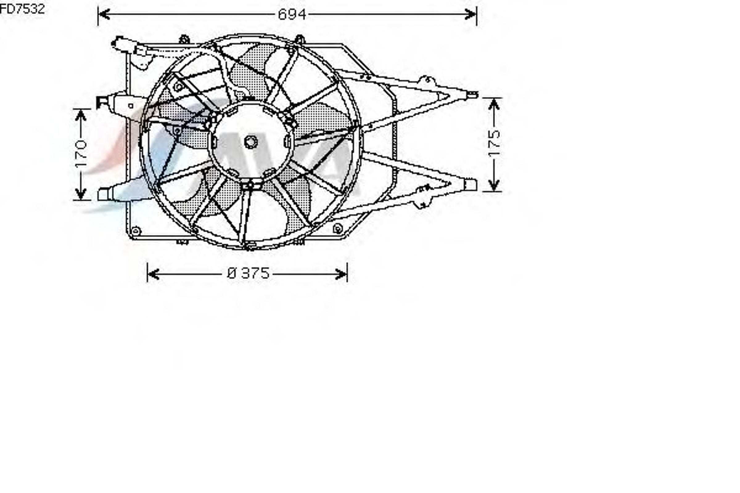 Вентилятор радиатора AVA QUALITY COOLING FD7532