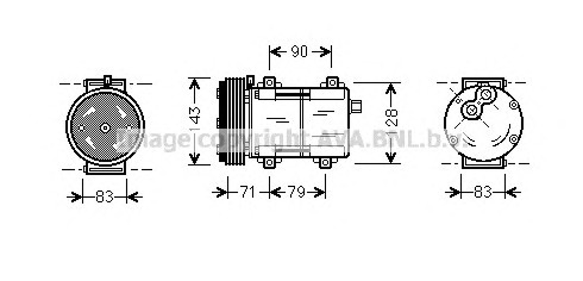 Компрессор кондиционера AVA QUALITY COOLING FDAK279