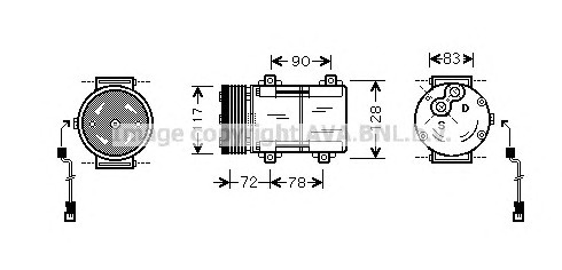 Компрессор кондиционера AVA QUALITY COOLING FDAK285
