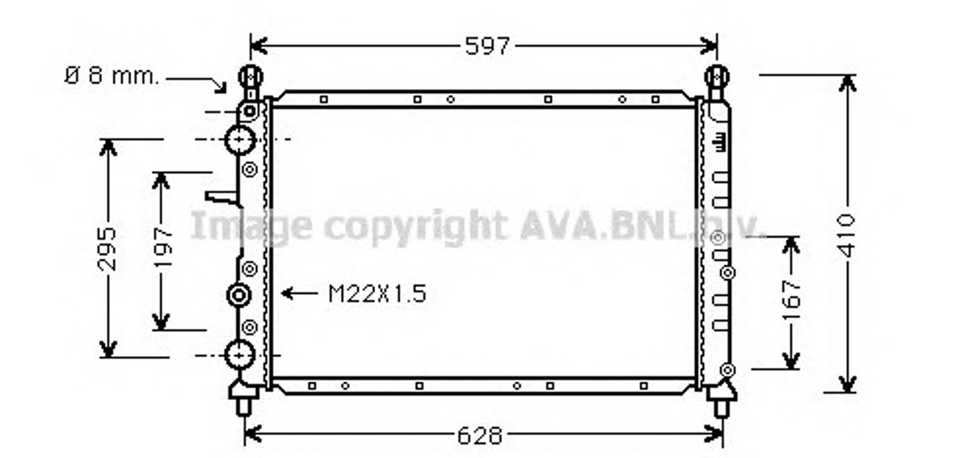 Радиатор системы охлаждения AVA QUALITY COOLING FTA2095