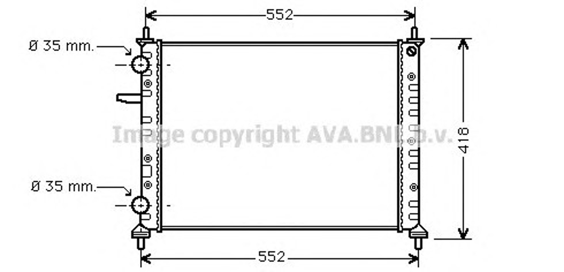 Радиатор системы охлаждения AVA QUALITY COOLING FTA2229