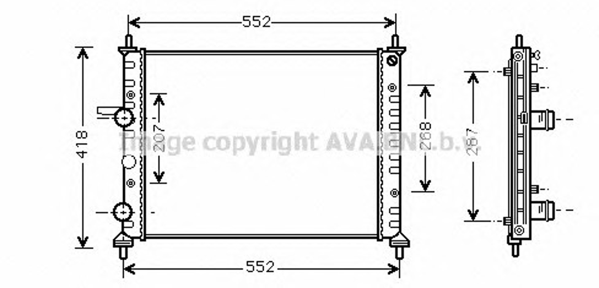 Радиатор системы охлаждения AVA QUALITY COOLING FTA2249