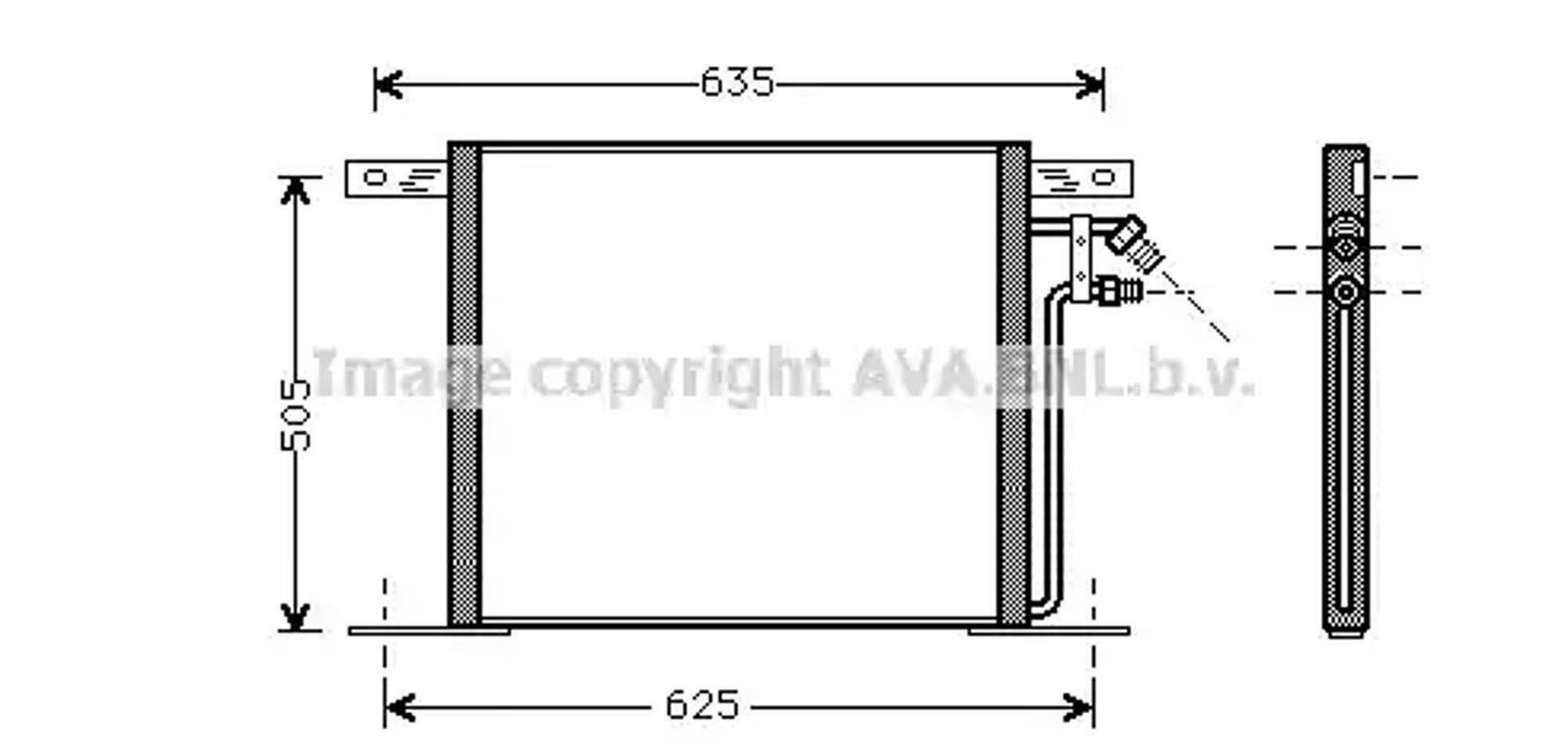 Фото 1 MS5220 AVA QUALITY COOLING Радиатор кондиционера