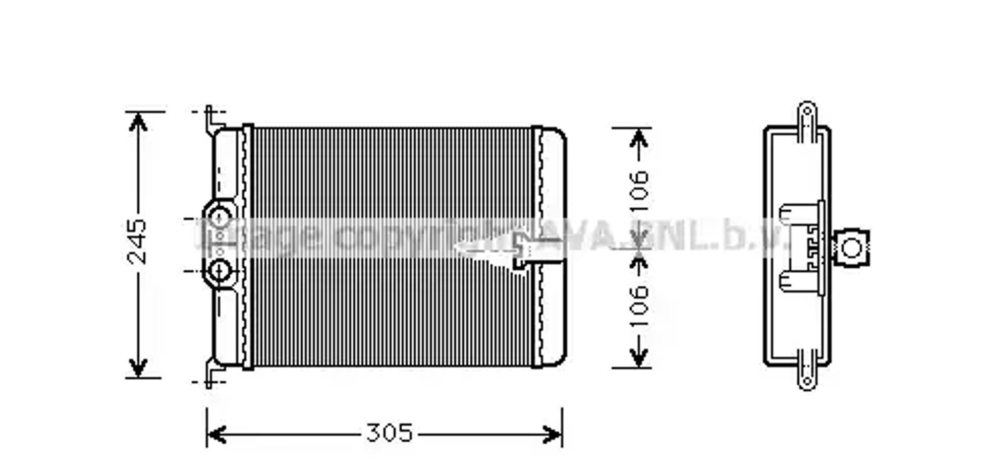 Фото 2 MS6187 AVA QUALITY COOLING Теплообменник, отопление салона