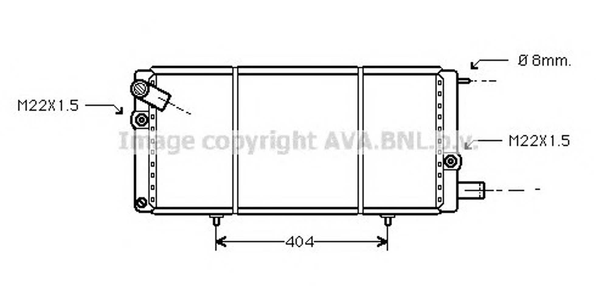 Радиатор системы охлаждения AVA QUALITY COOLING PEA2085