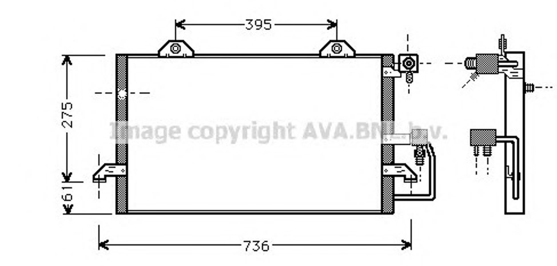 Радиатор кондиционера AVA QUALITY COOLING AI5121