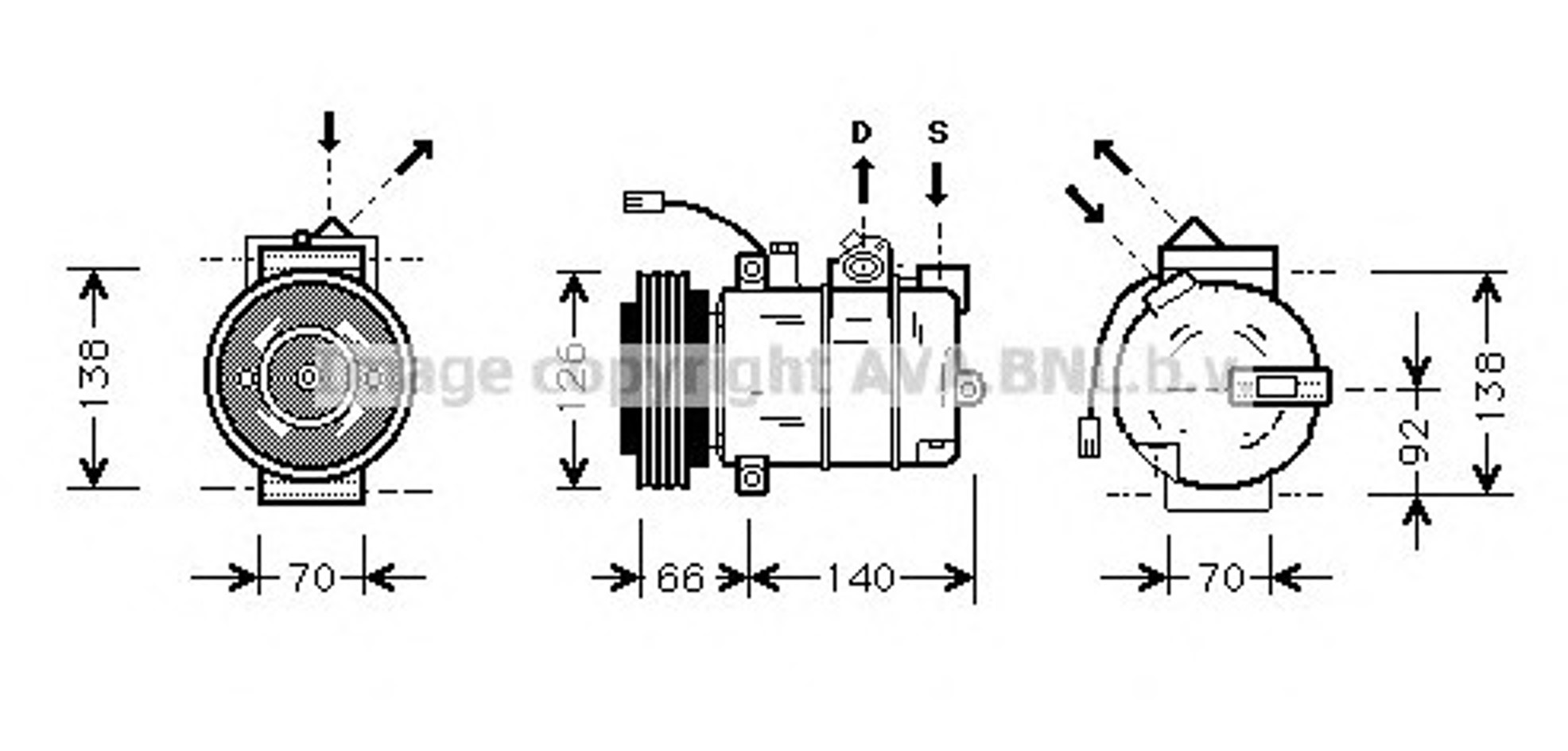 Компрессор кондиционера AVA QUALITY COOLING AIAK150
