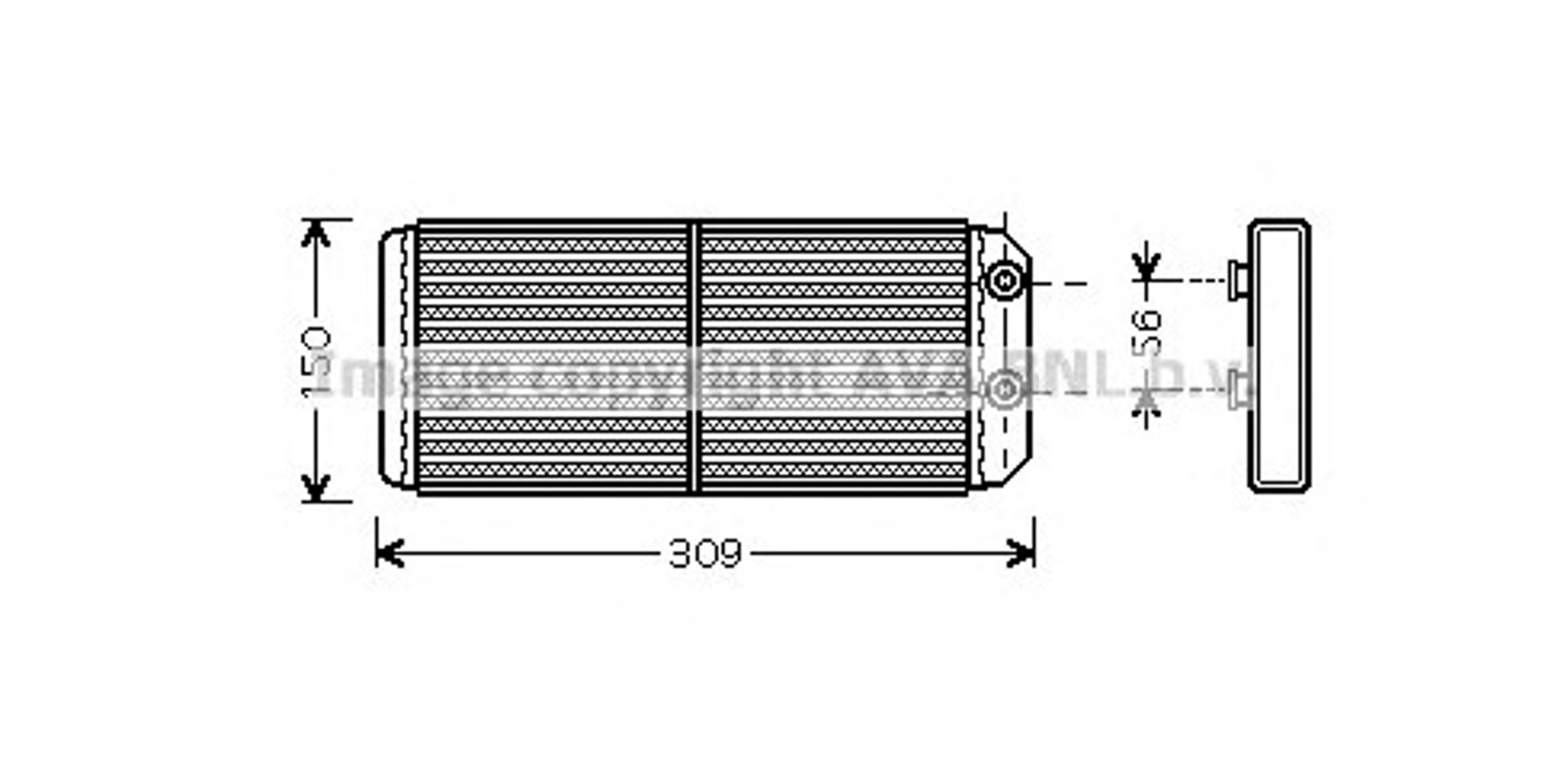 Радиатор печки AVA QUALITY COOLING AU6180