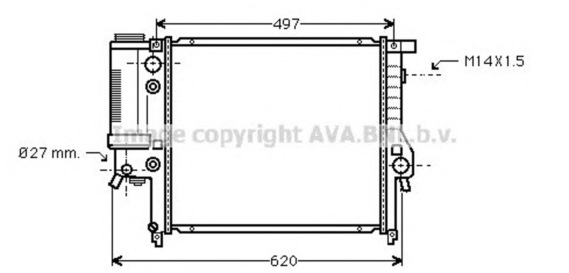 BW2137 AVA QUALITY COOLING Радиатор системы охлаждения