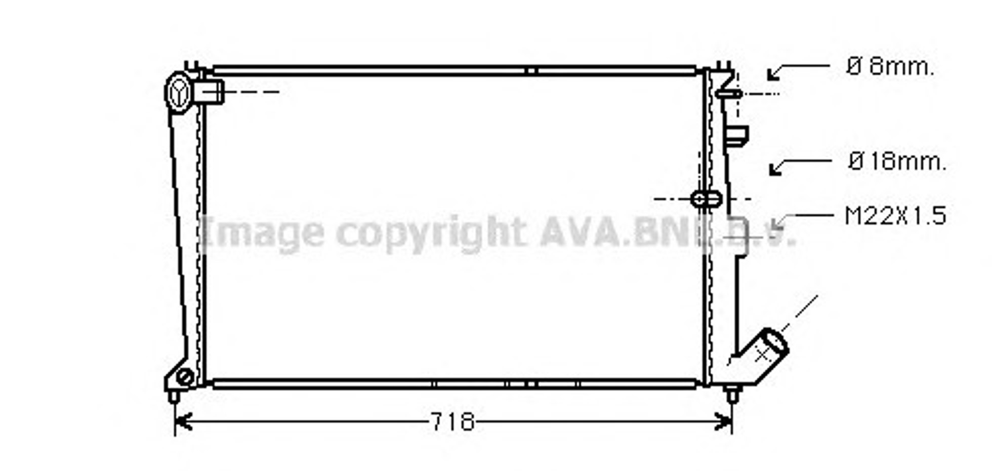 Радиатор системы охлаждения AVA QUALITY COOLING CNA2010